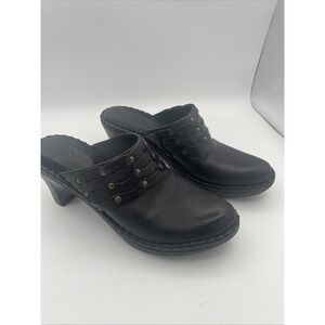 Frye‎ Boots American Women's Black Leather Mule Shoes Studded Clogs Western 9.5